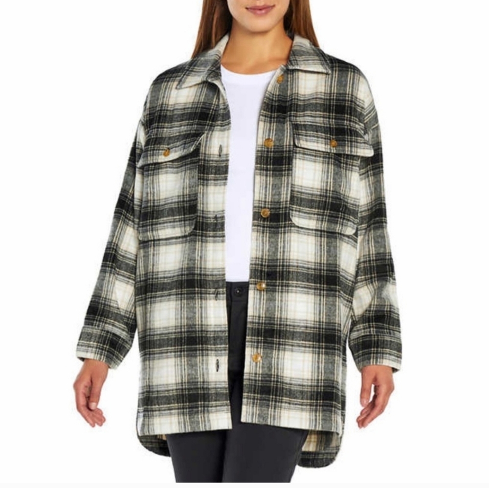Banana republic flannel shirt jacket size L